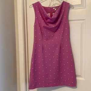 tyler boe lilac jacquard dress